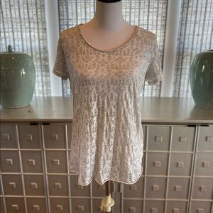 Madison Scotch Grey & White Burnout T-Shirt -Size 2/Medium